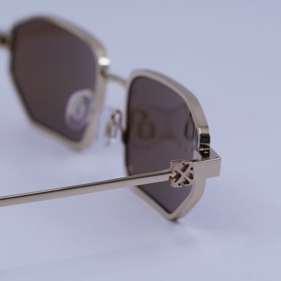 Off-White Off-White OERI14J LOA 7660 Sunglasses Gold Geometric Frame - Picture 7 of 8